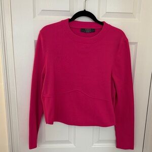 Primark Fuchsia Corset-Detail Ribbed Top